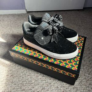 Kurt Geiger Black Glitter Athletic Shoes